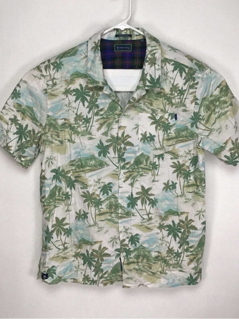 William Murray Golf linen viscose short sleeve button up Hawaiian shirt 2XL
